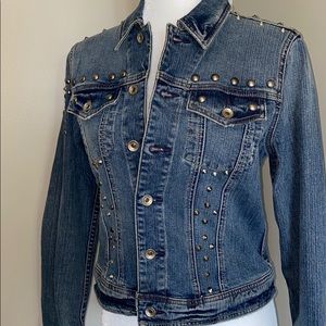 80’s Style Denim Jacket with Studs Like New!!